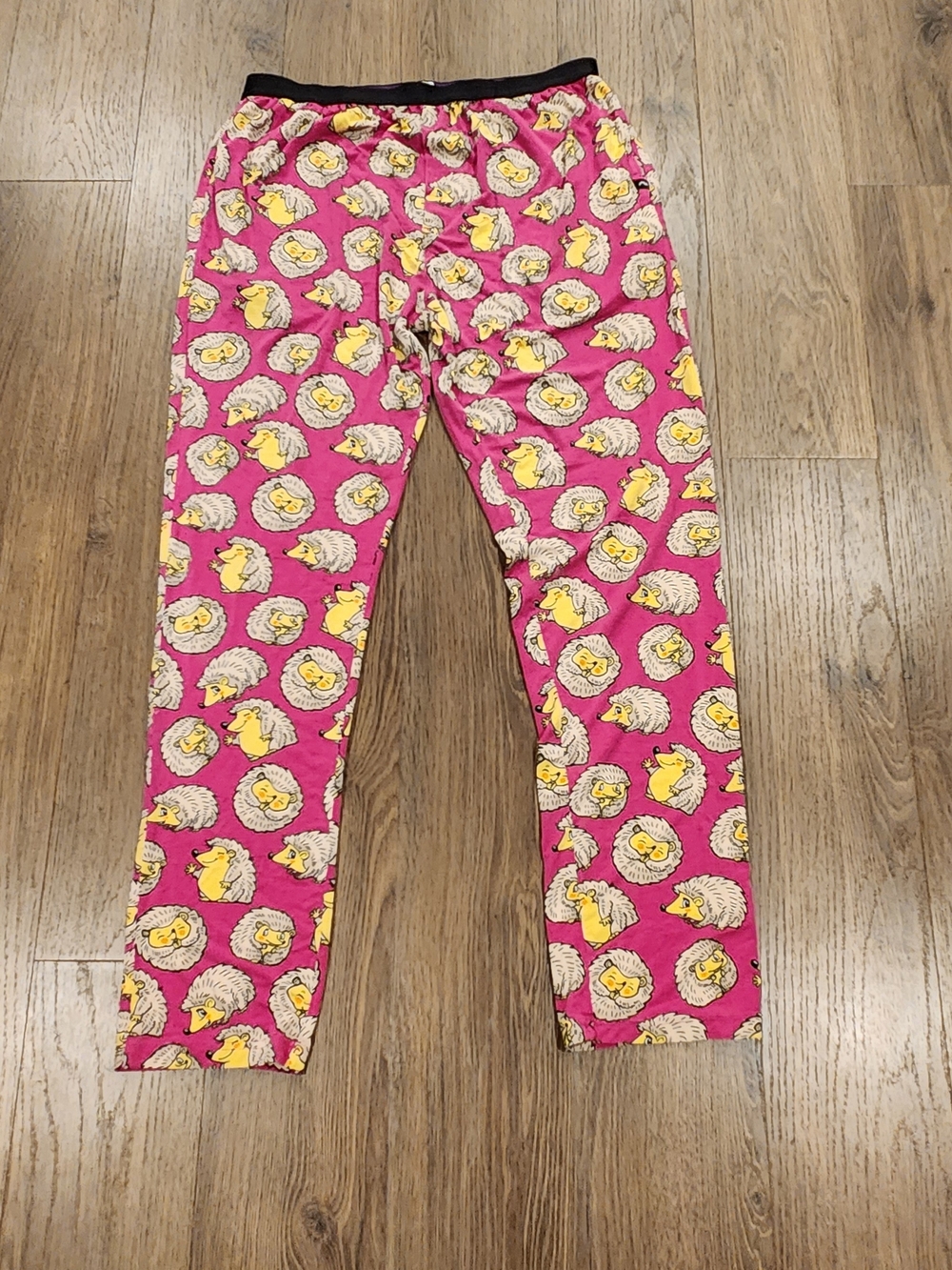 MeUndies Lounge Pants Retired Print Pink Hedgehog Size L